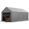 TOOLPORT Tendone deposito 4x6 m PVC 700 N Grigio Impermeabile Tenda capannone Tenda di stoccaggio