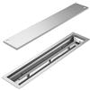 Skyflame Braciere lineare in acciaio inox con coperchio per bruciatore, 91,4 x 15,2 cm