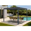 Cazeboo Pergola bioclimatica autoportante alluminio 304 x 304 x 218 cm grigio antracite - PIANA 3x3 m lamelle orientabili 110° struttura resistente vento 70 km/h kit completo giardino terrazza