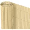 Ribelli Canniccio PVC Recinzione recinto Balcone frangivento, colorazione:bambù, Distanza:6 Metri, rialzamento:90 cm