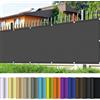 CHENMIAO Vela Ombreggiante Parasole 105 x 400 cm Impermeabile Telo Ombreggiante Rete Parasole Protezione Solare Antivento con Fune per Arredo Esterno, Giardino e Terrazzo, Grigio Scuro