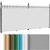 HOKXUAN Frangivisto Balcono Schermi 45 x 360 cm Protezione Privacy Balcone Anti-Uv Recinzione Copertura con Occhielli Rinforzati per Balcone Giardino Terrazza, Bianco