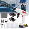 Yigowyigo Rondella ad alta pressione a batteria, max 30 bar, 435 PSI, con 2 batterie da 10000 mA. Spruzzatore di schiuma, tubo da 5 m, ugello multifunzione 6 in 1, idropulitrice portatile ad alta pressione per