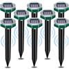 Jokresty Anti Talpa Ultrasuoni Solare 8 Pezzi,Dissuasori per Talpe Professionali,Dissuasore Talpe Ultrasuoni con Impermeabile,Scaccia Talpe Solare,Anti Talpe,Gopher,Serpente per Frutteti,Giardini,Fattorie
