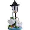 KESOTO Statua da Giardino con Luce Solare, Luci Solari da Giardino 18,5x12x33 Cm, Statuette a Forma di Cigno in Resina, Decorativa per Balcone per Casa, Portico, Cortile