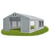 Das Company Tenda per Feste grigio 5x8m con persiane e zanzariere Impermeabile 560 g/m2 PVC Telone Costruzione Winter sul Fondo e Rinforzi Tetto e dell'Ingresso tutto l'anno Tenda da Giardino