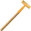 Generico Rastrello per raccolta olive 9 denti in PVC con manico in legno di faggio 50 cm - Attacco conico Ø22 mm - Leggero, resistente e maneggevole - Ideale per olive e frutti (MANICO 50 CM)