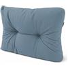 POKAR Cuscino-schienale Imbottito laterale 60x40cm per Divano da Giardino, fodere asportabile e lavabile, Spalliera per Bancali, Interno ed Esterno, DYI - fai da te, senza Pallet, blu