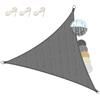 Sol Royal Tenda a Vela Ombreggiante Triangolare 2x2x2 m HDPE SolVision HS9 - Vele Parasole da Giardino Traspirante Protezione Parasole e Raggi UV - Tendone Tende Antracite 200x200x200cm