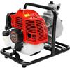 KigerNee Pompa acqua benzina 1,25 kW/1,7 hp 8000 l/h 30 m, motore 2T, bottiglia olio, filtro | irrigazione/drenaggio (610 g carburante)