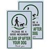 Dojune-2 Pack Please Be a Good Neighbor Clean up After Your Dog Sign Industrial Warning Signs Wall Decorative Sign