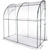 VERDELOOK | Serra a Parete a 2 Porte con Telo Trasparente in PVC, 200x100x210 cm, per Protezione Piante, Giardinaggio, Resistente, Apertura con Cerniera, Serra da Terrazzo