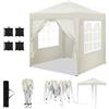WOLTU Gazebo pop up 2x2m con sacchi di sabbia Tendone Pieghevole Beige