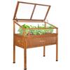 Greenspot - Giardino Rialzato da Balcone con Copertura - Giardino Rialzato con Tunnel di Crescita - 110x55x120cm - in Legno - Mini Serra, per Erbe Aromatiche - Vintage Palissandro Marrone