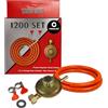 Crisalide® Kit Regolatore Gas GPL con Tubo 1,5 m e Fascette - Regolazione Pressione Variabile - Attacco Filettato 20,8 mm - Compatibile Stufe, Fornelli, Barbecue, Riscaldatori