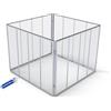 GeZu Impex Compostiera 100 x 100 x 80 cm Zincata a Caldo Contenitore per Compost in Rete Metallica per Esterni
