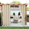 Hiseng Tende Gazebo per Esterno Impermeabili, Tende da Esterno con Occhielli Tenda per Balcone Idrorepellente 1 Pezzo Tenda Oscurante da Esterno Termica per Giardino (264x213cm,Beige)