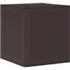 vidaXL Scatola di Stoccaggio Marrone 55 x 53 x 57 cm Polipropilene, Scatola da Giardino e Terrazza, Organizzatore Esterno Moderno, Resistente alle Intemperie, per Attrezzi e Mobili
