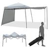 COSTWAY Gazebo Pieghevole 3 x 3 m, con Pareti/Tende Parasole, Gazebo Pop Up Impermeabile e Protettivo da Sole, con Altezza Regolabile e Borsa a Ruote, per Giardino Spiaggia e Campeggio