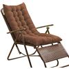 Lesong Materassino per sedia a sdraio da giardino, spesso e classico, in legno, morbido e confortevole, ideale per interni ed esterni, sedia relax (senza sedia)