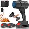 Purova Soffiatore a Batteria, 130.000 Giri/min, 21V Mini Soffiatore con Batteria da 3,0Ah, Ventilatore Portatile per la Pulizia Della Casa All'aperto, Polvere, Foglie, Neve (Nero)