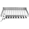 BBQ-Toro Girarrosto elettrico in acciaio inox con 10 spiedi e motore | Dimensioni regolabili (Larg.) 58 x (P) 26-40 cm | con spina per la corrente e USB