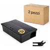 Ossian MASTERBOX Trappola per Ratti e Topi Grandi con Chiave 20 x 13,5 x 6 cm - Contenitore per Esche Topicida HACCP, Anti-Manomissione, Interno ed Esterno, Sicura per Bambini e Animali (2 PZ)