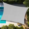 YAOYI Tenda A Vela Rettangolare 3.5x4.5m Vela Ombreggiante HDPE Traspirante, Protezione Raggi UV 95%, per Feste All'aperto in Terrazza Giardino, con Corda, Grigio