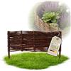 Floranica 1 pezzo Recinzione in vimini 30 cm x 60 cm - Staccionata da giardino intrecciata Palizzata Recinzione naturale Bordo aiuola