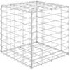 vidaXL Gabbione Letto Rialzato a Cubo in Filo di Acciaio 40x40x40 cm