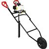 SAUADY Locher Hand Push Post Hole Digger Earth Auger Trivella a mano a benzina, agricoltura forestale 63CC