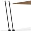 IDMarket - Set di 2 pali di fissaggio per tenda parasole H.220 CM pali e basi in acciaio
