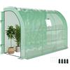 Outsunny Serra con ripiani per finestre, resistente all'inverno, in pellicola in acciaio, montata a parete, per balcone, giardino, pomodori, 300 x 150 x 213 cm, per verdure, fiori, piante, verde