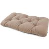 POKAR Cuscino-sedile Imbottito 120x60x12cm per Divano da Giardino, fodere asportabile e lavabile, per Bancali, comoda Seduta per Interno ed Esterno, DYI - fai da te, senza Pallet, beige