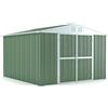 Notek Box in Acciaio Zincato Casetta da Giardino in Lamiera 3.27 x 3.07 m x h2.17 m - 145 KG - 9,4 metri quadri (Verde)