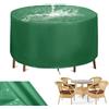 TYYHTJ Rotondo Copertura per Mobili da Giardino 420D Oxford Tavoli Cortile Copri Copridivano Impermeabile Anti-UV Antivento Copri Tavoli da Terrazza per Protezione Sedie Tavoli - Verde, 70x70cm