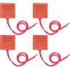 Emoshayoga Tappetino Riscaldante, 50x50mm, 4 Pezzi, Tappetino Riscaldante in Silicone Flessibile e per Ampia Applicazione, 12V, 7,5W per Tubi
