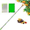 Generico Strumento per picker applee - Cesto di frutta telescopica, frutteto portatile | Dispositivo di raccolta estendibile in acciaio inossidabile, cesto arrugginibile leggero portatile per cortile da g