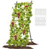 COSTWAY Traliccio da Giardino per Piante Rampicanti, Supporto Verticale per Piante con Rete, Pali in Metallo Rivestiti in Plastica, Grigliato da Giardino per Fiori, Viti, Verdure e Frutta