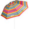 AKTIVE Grande ombrellone da spiaggia, Ø200 cm, con tettuccio di ventilazione, protezione UV 50, multicolore, palo 28-32 mm, palo flessibile, incl. borsa per il trasporto, Spiaggia