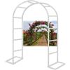 Generico Arco da Giardino in Metallo, Pergolato Grande per Piante Rampicanti, Arco per Matrimonio, Eventi e Decorazione Cortile, Antiruggine(Bianco,W120xH220cm)