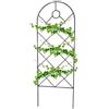 Generic Traliccio da giardino in metallo per piante rampicanti, traliccio per piante rampicanti in ferro nero resistente, supporti per piante rampicanti, pannelli a griglia per viti, cetrioli, fiori di rosa,