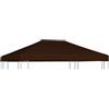 vidaXL Copertura Superiore per Gazebo Resistente Tetto per Tendone Protezione Tenda da Giardino a Strappo Poliestere e PVC 310g/m² 3x4 m Marrone