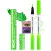 Lestpola Mascara e eyeliner, mascara e eyeliner, impermeabile, volume e lungo, con glitter liquido, colorato, trucco attivato UV, fluorescente, accessorio per feste di Halloween, carnevale