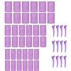 KEYRI Set di 48 bigodini Jumbo grande, autoadesivi, con fermaglio per capelli, ricci fai da te, senza calore, per parrucchieri lunghi e medi (viola, 3 misure)