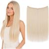 CAISHA 50cm 1 Trama Extension Con Elastico Extension Per Capelli Parrucchino Liscio Resistente Al Calore mix Biondo Chiaro E124