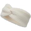styleBREAKER Fascia per capelli da donna in pile effetto orsetto con nodo a torsione | Morbido cerchietto invernale elastico | Scaldacapelli paraorecchie caldo 56-59 cm, colore:Crema-Bianco