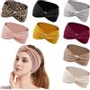 Dinhauyon Fascie per Capelli Donna, 8 Pezzi Benda Elasticizzata Ampia Antiscivolo per Sport, Yoga, Palestra - Stile Boho