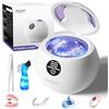 YACONIX Pulitore per denti a ultrasuoni 45KHz Pulitore per denti con 3 modalità Timer digitale Paradenti per protesi Protesi Protezione notturna Aligner Bretelle Spazzolino Gioielli