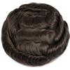 Rubyonly Pelle Pu toupee hair men 0.04-0.06 Capillari maschili capelli umani nodi invisibili protesi per capelli maschili (7 * 9, #2)